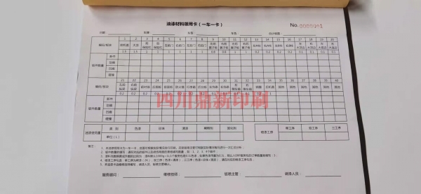 攀枝花联单印刷